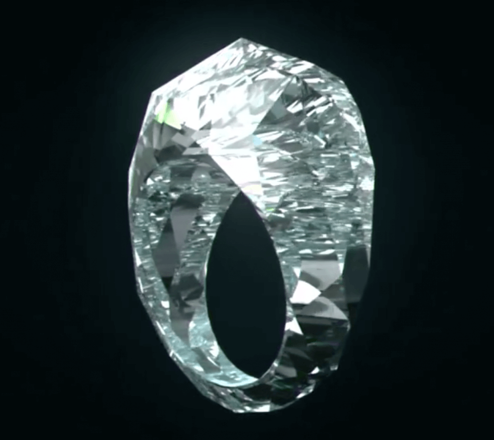 オールダイヤモンドリングの斜め横画像
