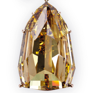 ４０７．４８カラットのブラウンイエローダイヤモンド